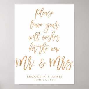 Verlass Deine Wünsche, Sign Sign Gold Foil Poster