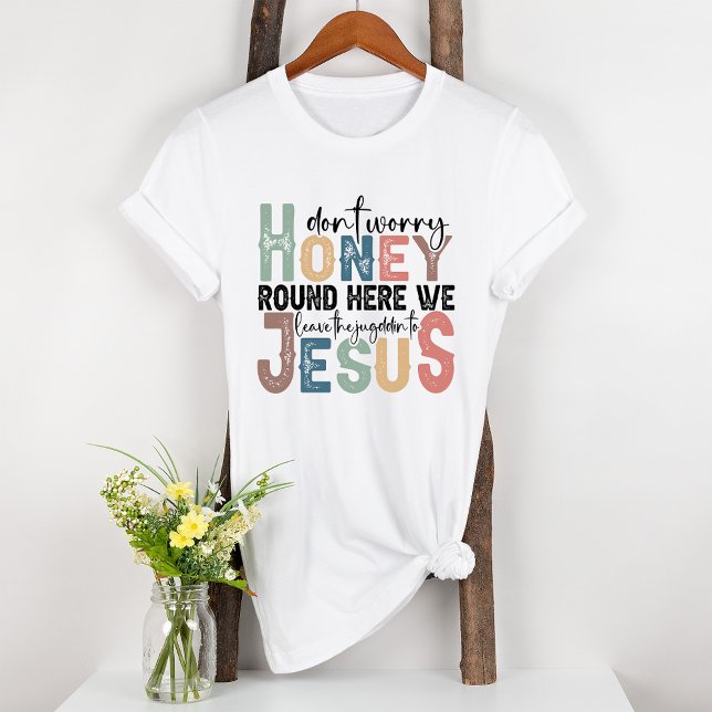 Verlass den Richtern an Jesus Tri-Blend Shirt (Von Creator hochgeladen)