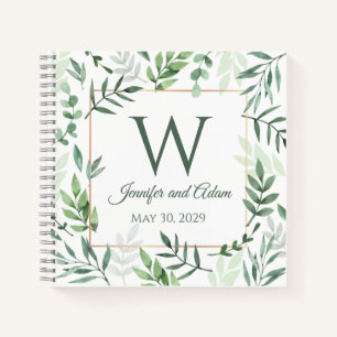 Verlass Design Leaf Garden Ursprüngliches Hochzeit Notizbuch