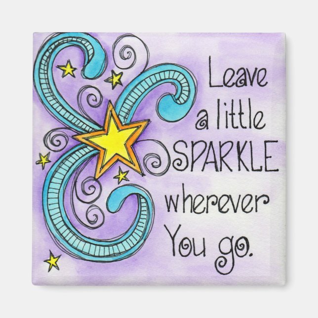 Verlass ein wenig Sparkle Magnet (Vorne)