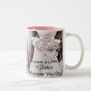 Verlass einen kleinen Glitzer, wohin du auch gehst Zweifarbige Tasse