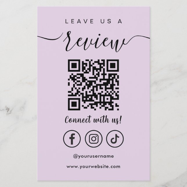 Verlass eines QR Code Social Media Logos Flyer (Vorne)
