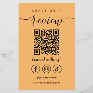 Verlass eines QR Code Social Media Logos Flyer