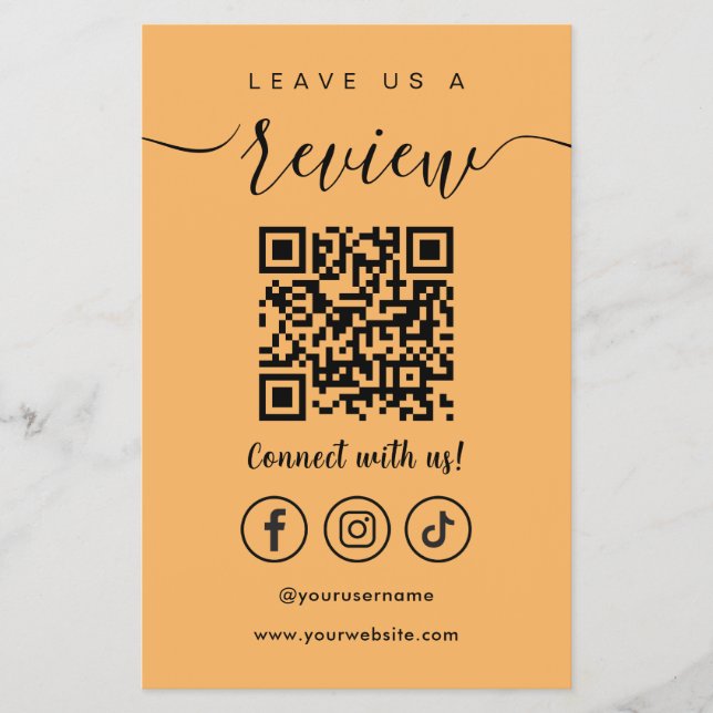 Verlass eines QR Code Social Media Logos Flyer (Vorne)