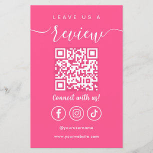 Verlass eines QR Code Social Media Logos Flyer