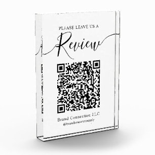 Verlass eines Review Custom QR Code Business Compa Fotoblock