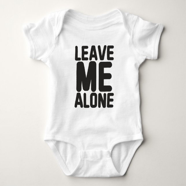 Verlass mir alleine Privatsphäre Baby Strampler (Vorderseite)