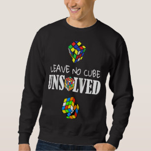 Verlass No Cube Ungelöste Speed Cubing Math Raglan Sweatshirt