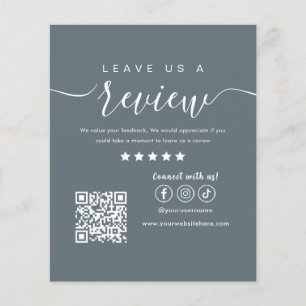Verlass uns ein Review Social Media Logo Trendy Na Flyer