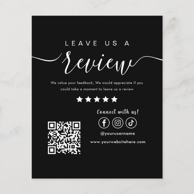 Verlass uns ein Social-Media-Logo zu sehen Trendy  Flyer (Vorne)