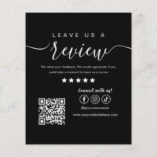 Verlass uns ein Social-Media-Logo zu sehen Trendy Flyer