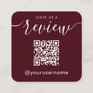Verlass uns einen QR Code Instagram Hashtag Quadratische Visitenkarte