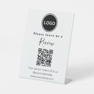 Verlass uns einen QR-Code Sockelschild
