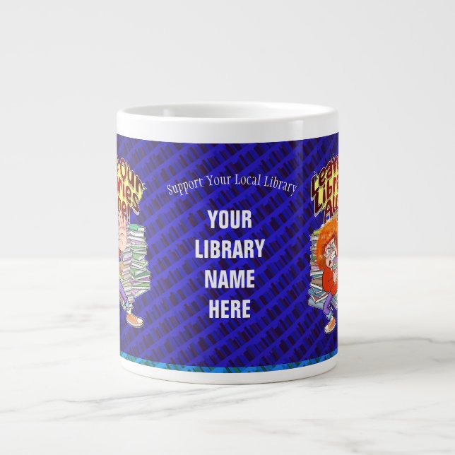 Verlass unsere Bibliotheken allein! Jumbo-Tasse (Vorderseite)