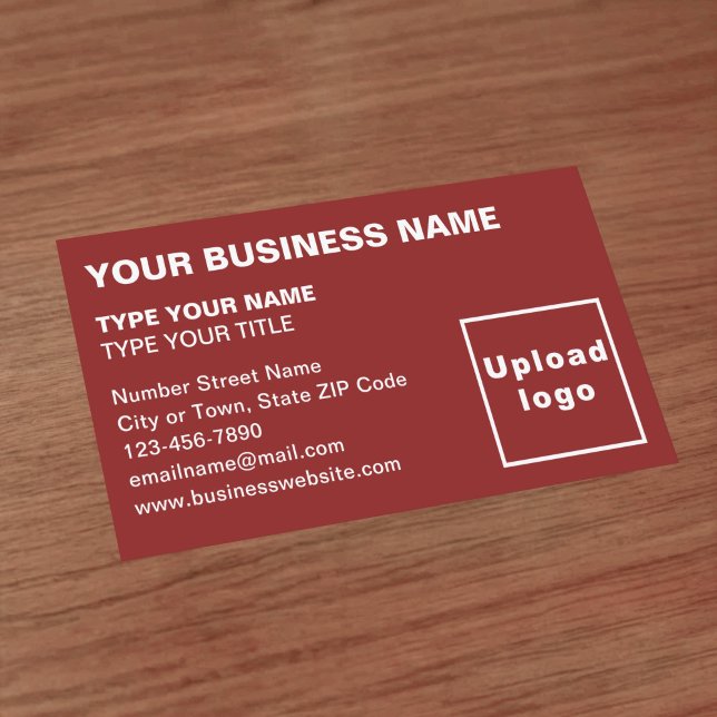 Verlassen Alignment-Texte Red Business Card Visitenkarte (Front of the business card)