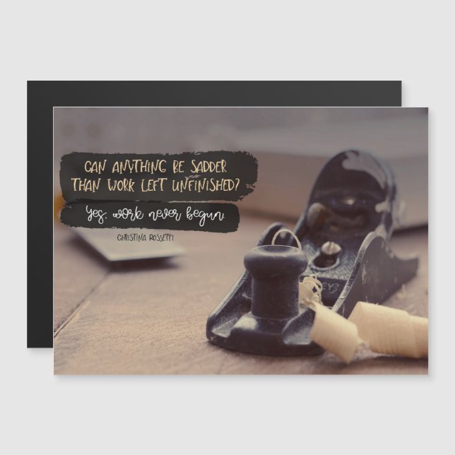 Verlassen Arbeiten noch nicht fertig Magnetkarte (Vorne/Hinten)