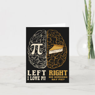 Verlassen Brain Right Brain Pi Day Mathematiker Karte