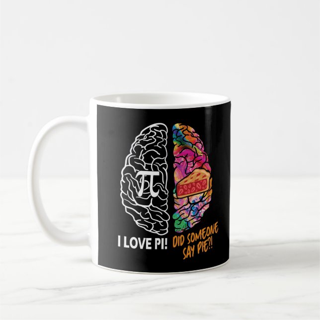 Verlassen Brain Right Brain Pi Kaffeetasse (Links)
