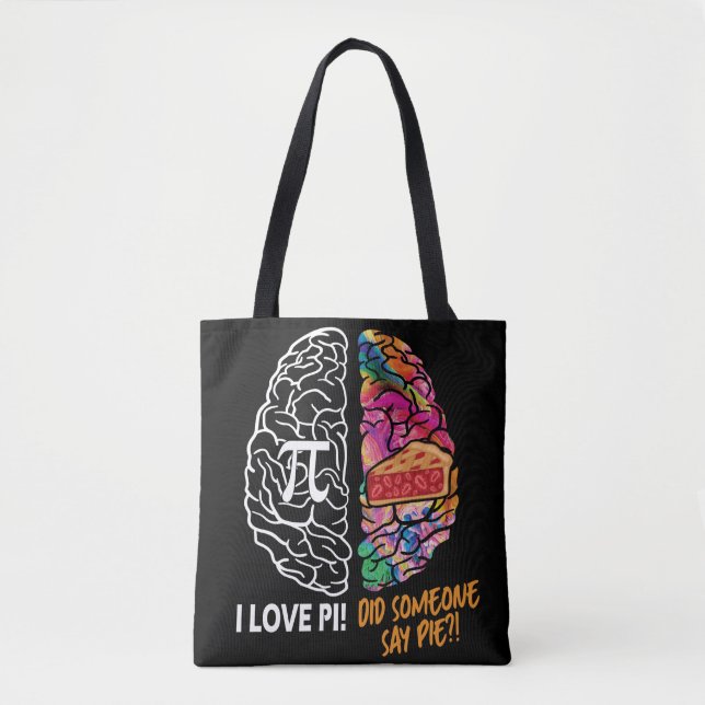 Verlassen Brain Right Brain Pi Tasche (Vorderseite)