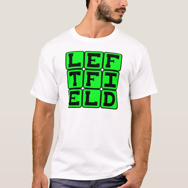 Verlassen Feld, Baseball-Position T-Shirt (Vorderseite)