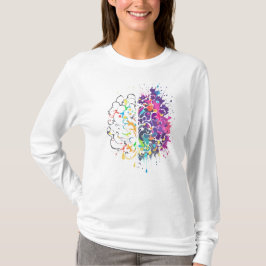 Verlassen Gehirn gegen rechte Gehirnkreative Kunst T-Shirt