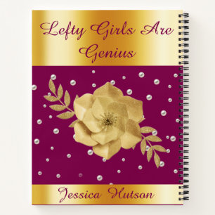 Verlassen Gold Spiral Custom Notebook für Teens Notizbuch