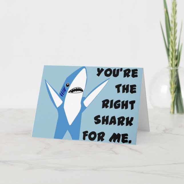 Verlassen Haifischtanz Valentine Feiertagskarte (Vorderseite)