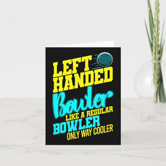 Verlassen Handbowler Bowl Ball Spaß Bowling Strike Karte (Vorderseite)