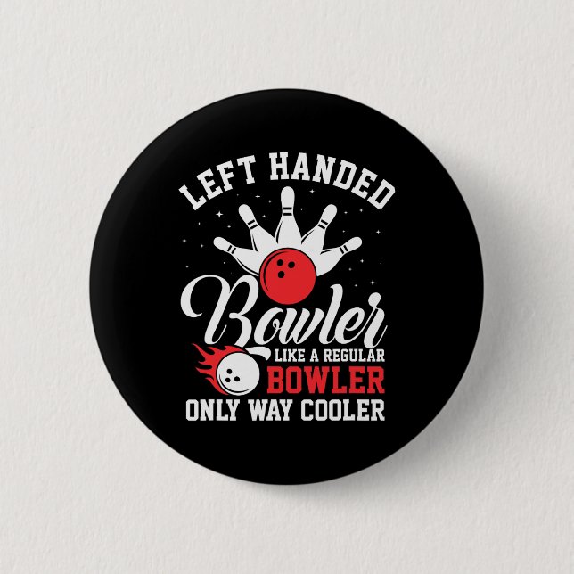 Verlassen Handed Bowler Cool Bowling Buttone Strik Button (Vorderseite)