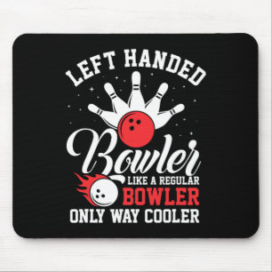 Verlassen Handed Bowler Cool Bowling Buttone Strik Mousepad