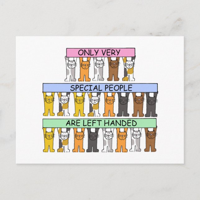 Verlassen Handers Day August 13. Cartoon Katzen Postkarte (Vorderseite)