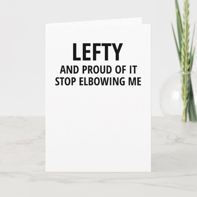 Verlassen handgehaltene Geschenke | Lefty Verlasse Karte (Vorderseite)