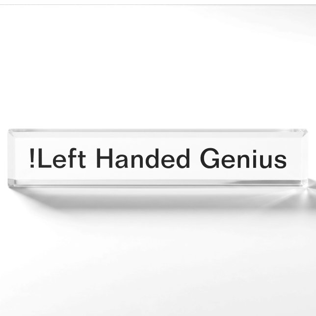 ! Verlassen handhabtes Genie Namensplakette (Vorderseite)