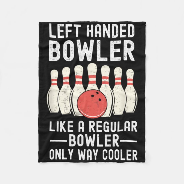 Verlassen Handheld Bowler Funny Bowling Player Fleecedecke (Vorderseite)