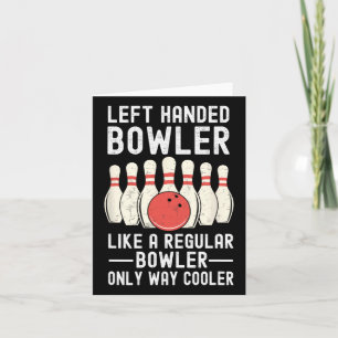 Verlassen Handheld Bowler Funny Bowling Player Karte