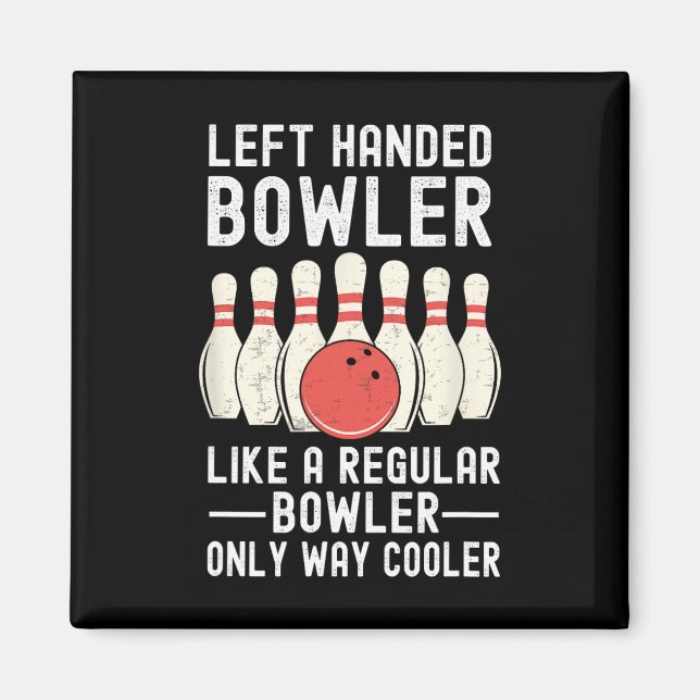 Verlassen Handheld Bowler Funny Bowling Player Magnet (Vorne)
