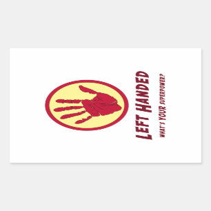 Verlassen Handheld-Super-Power Rechteckiger Aufkleber