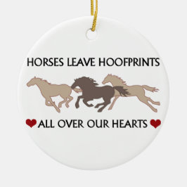 Verlassen Pferde Hoofprints Keramik Ornament