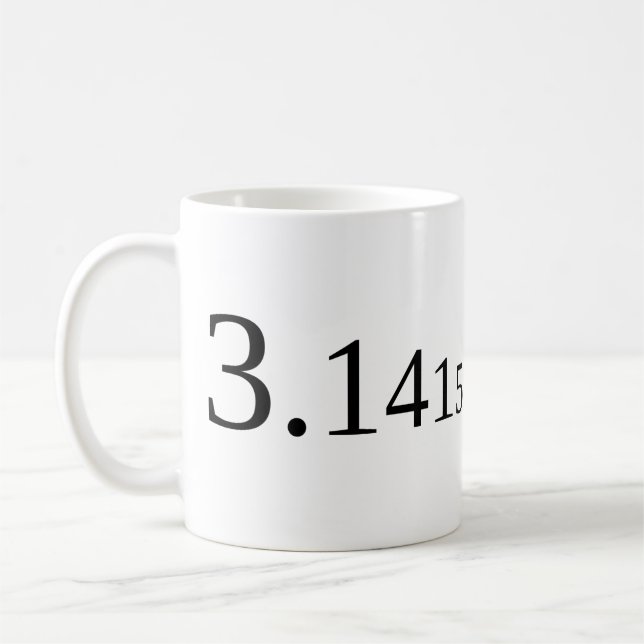 Verlassen Pi - 3.14... Kaffeetasse (Links)