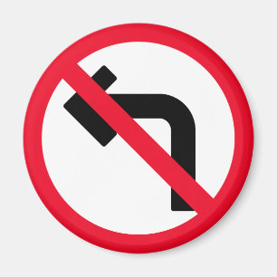 Verlassen Umwandlung verboten   Red Circle Sign    Magnet