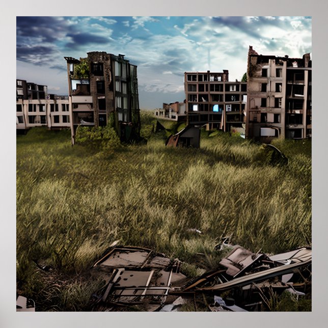 verlassen | Urban Post Apocalyptic Art Poster (Vorne)