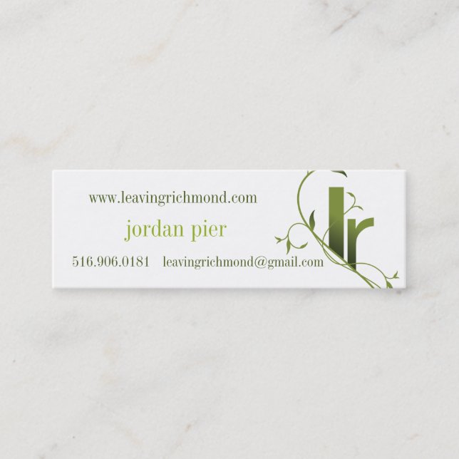 Verlassen von Richmond-Karten Mini Visitenkarte (Vorderseite)