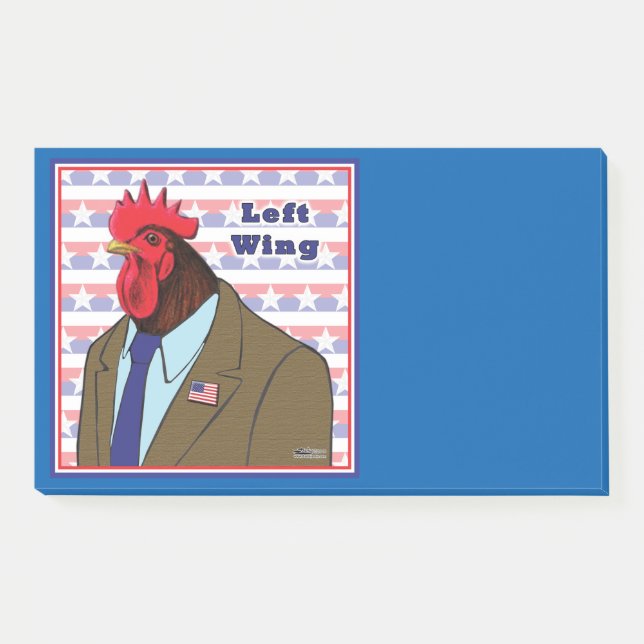 Verlassen Wing-Rooster Post-it Klebezettel (Vorderseite)