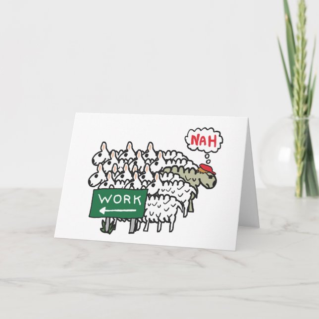 Verlassend Arbeit Karte (Vorderseite)