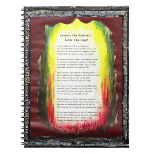 Verlassend Dunkelheit, geben Sie das Licht ein Notizblock