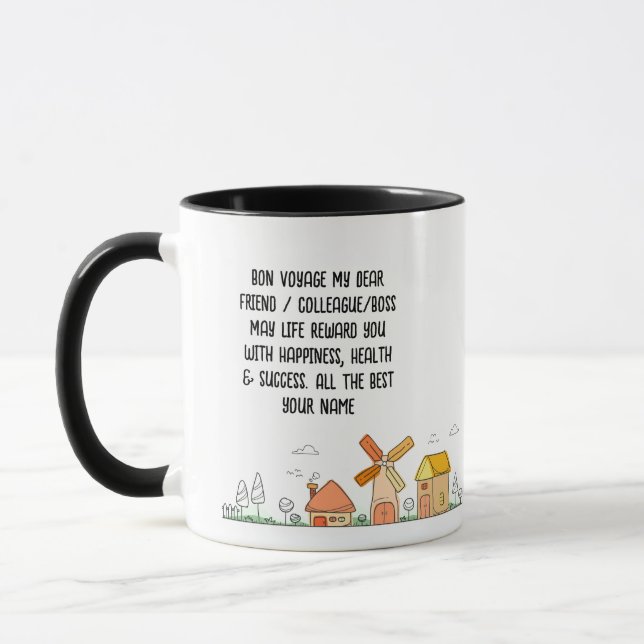 Verlassend Geschenk Personalisierte Landstadtbeweg Tasse (Links)