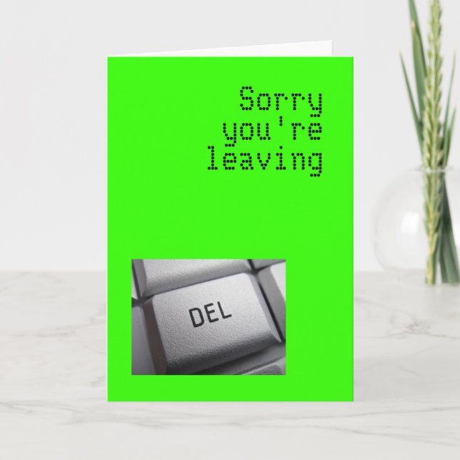 Verlassend Karte (Vorderseite)