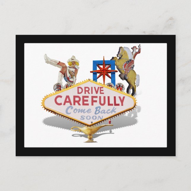 Verlassend Las Vegas Postkarte (Vorderseite)