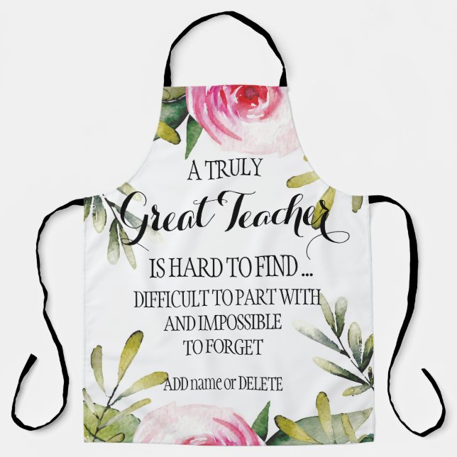 Verlassend LehrerInnen - Dankeschön Schürze (Vorderseite)