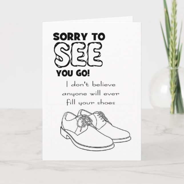 verlassend lustiger Mitarbeiter Karte (Vorderseite)